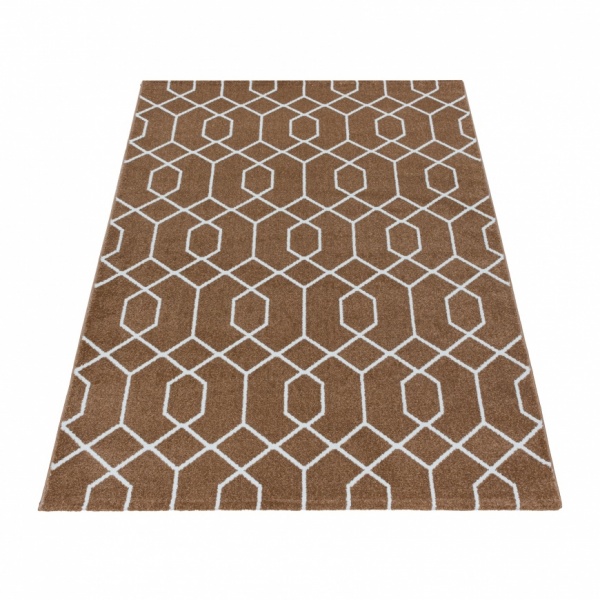Trendy Extra Large Copper Rug | Rust, Brown Woven Carpet | 200 x 290 Copper Rug